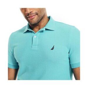 Nautica Performance Deck Polo Shirt XXL Classic Fit Aqua Blue
